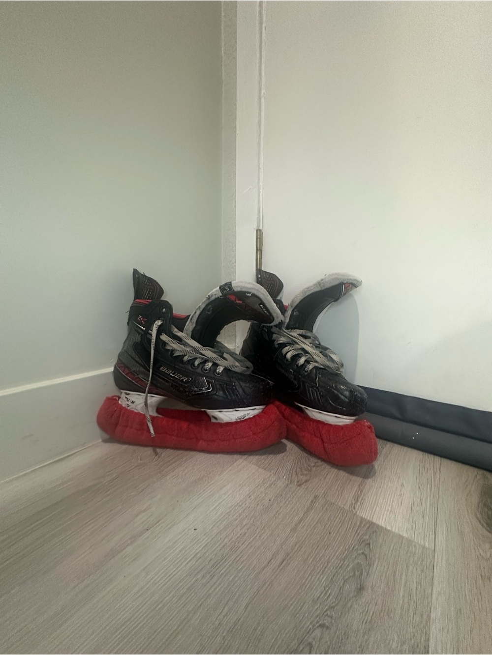 Bauer Kids Black and Red Ice Skates